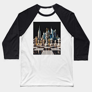 Cityscape Gambit: Skyline Chess Match Tee gift Baseball T-Shirt